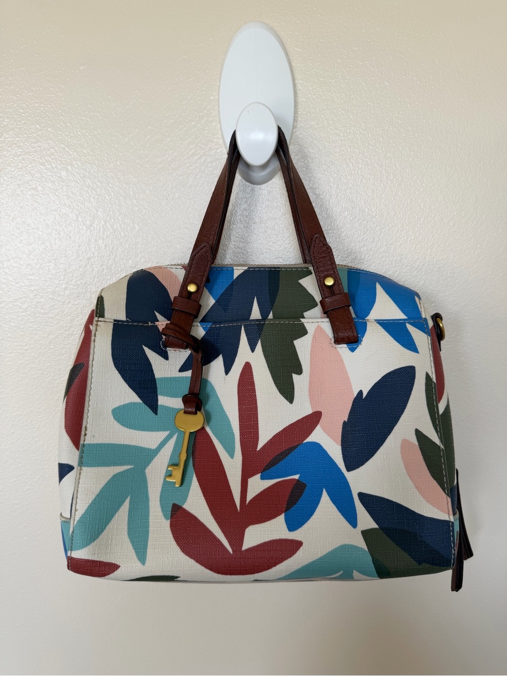 FOSSIL Colorful Leaf Print Handbag